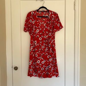 J crew floral summer wrap dress